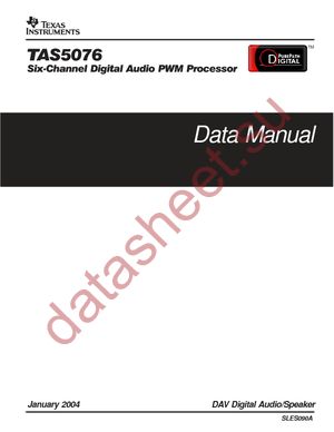 TAS5076PFCRG4 datasheet  